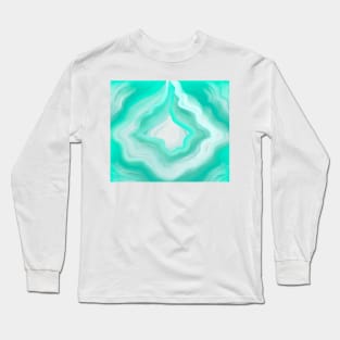 AGATE BLUE GREEN AND WHITE Long Sleeve T-Shirt
